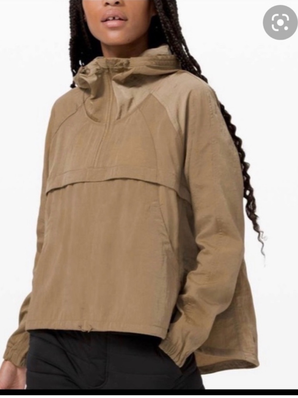 Lululemon Seek Vistas 1/2 zip rain jacket